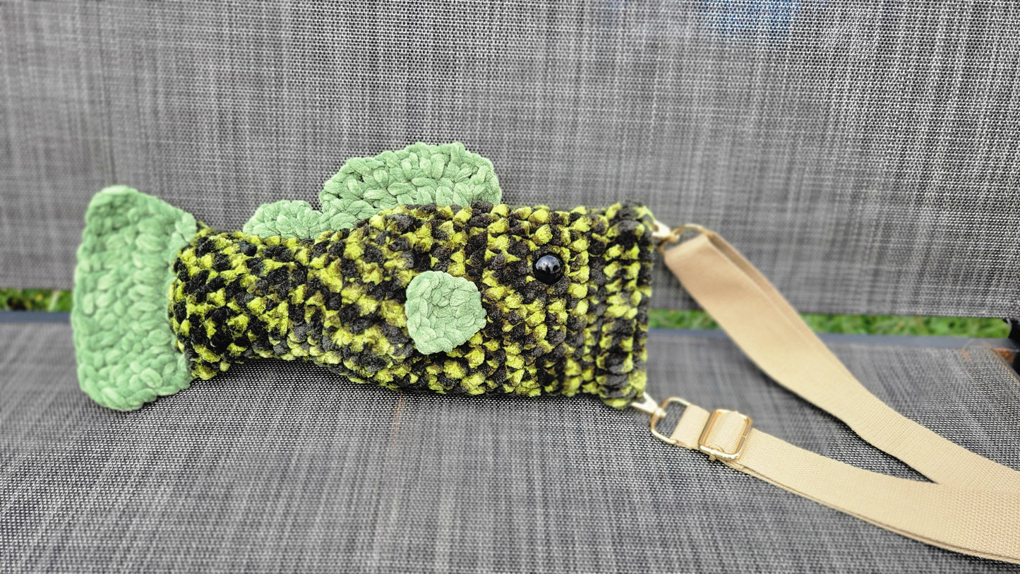 Crossbody Fish Bag - Velvet (Dark Green, Light Green, Olive Green)