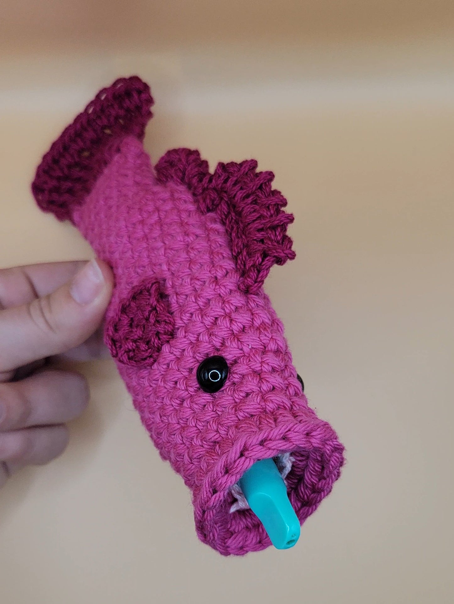 Puff Puff Bass Penjamin Pocket - Pens, Extra-Sturdy Pima Cotton, Hot Pink & Magenta
