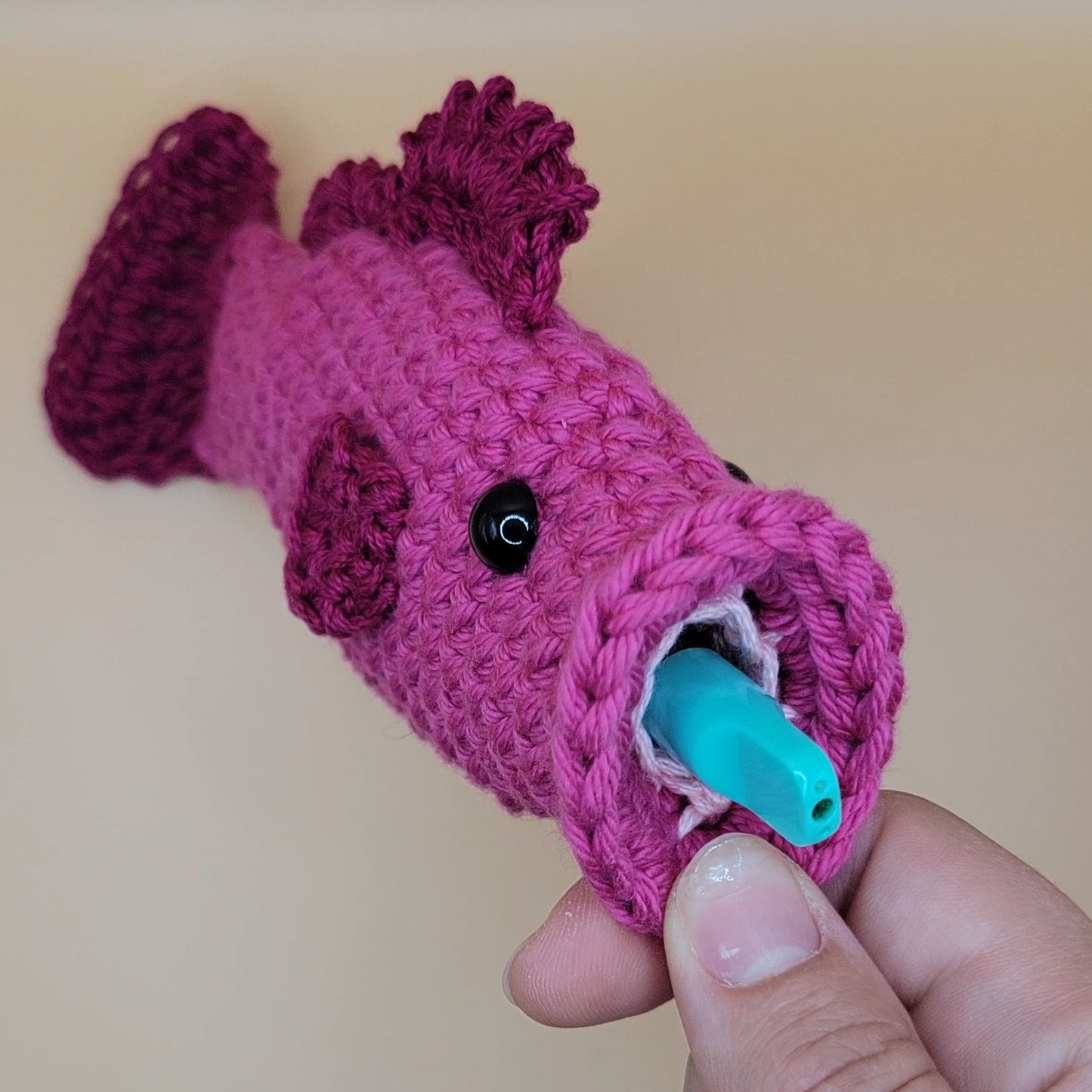 Puff Puff Bass Penjamin Pocket - Pens, Extra-Sturdy Pima Cotton, Hot Pink & Magenta