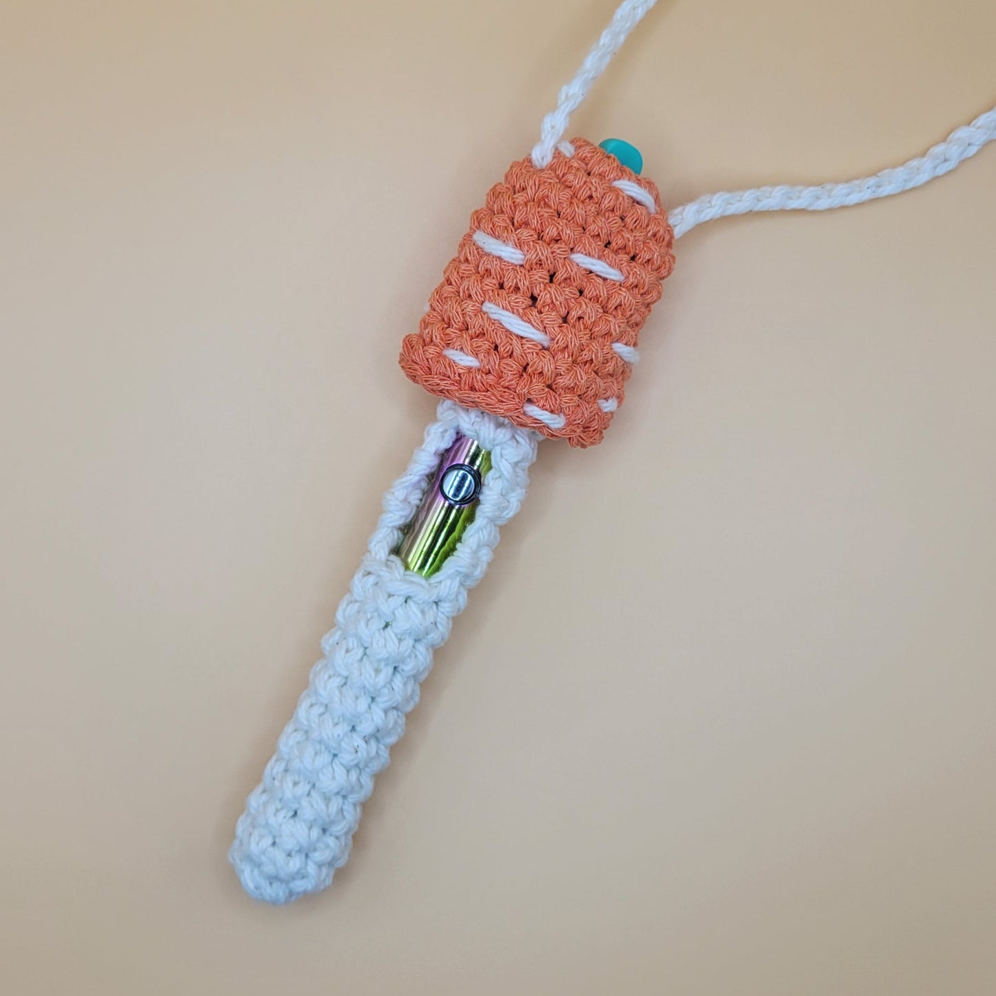 Mushroom Penjamin Pocket - Heat Reactive Pink to Yellow, Pen Battery, Bag Charm