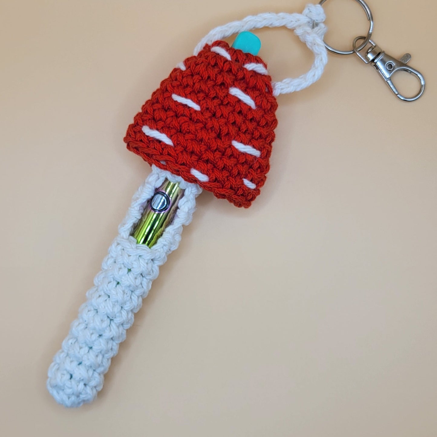 Mushroom Penjamin Pocket - Red, Pen Battery, Keychain