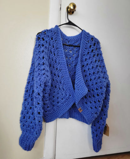 Blue Chunky Cardigan