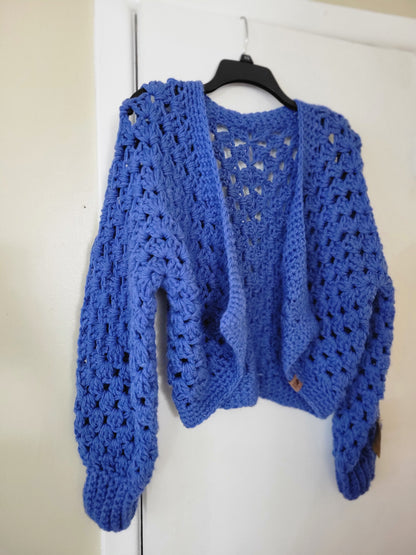 Blue Chunky Cardigan