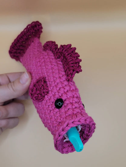 Puff Puff Bass Penjamin Pocket - Pens, Extra-Sturdy Pima Cotton, Hot Pink & Magenta