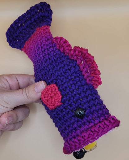 Largemouth Puff Puff Bass Penjamin Pocket, Wool, Hot Purple & Pink