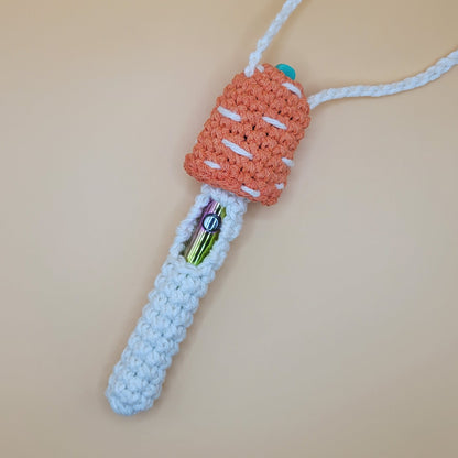Mushroom Penjamin Pocket - Heat Reactive Pink to Yellow, Pen Battery, Bag Charm
