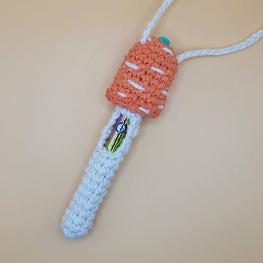 Mushroom Penjamin Pocket - Heat Reactive Pink to Yellow, Pen Battery, Bag Charm