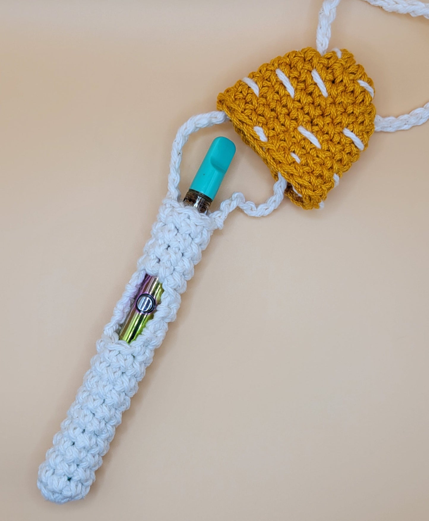 Mushroom Penjamin Pocket - Gold, Pen Battery, Bag Charm