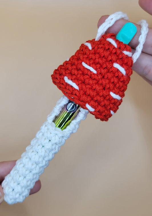 Mushroom Penjamin Pocket - Red, Pen Battery, Keychain