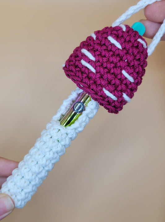 Mushroom Penjamin Pocket - Magenta, Pen Battery, Keychain