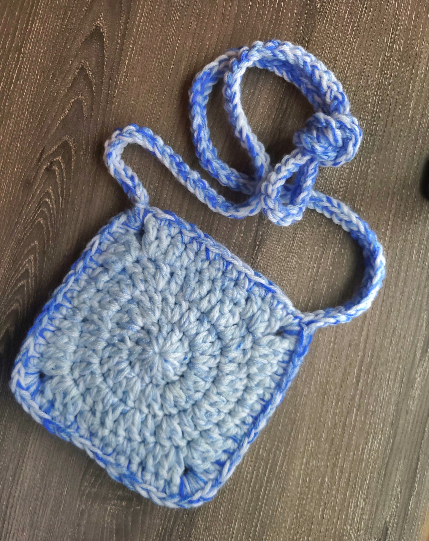 Cross Body Bag (Blue and White)