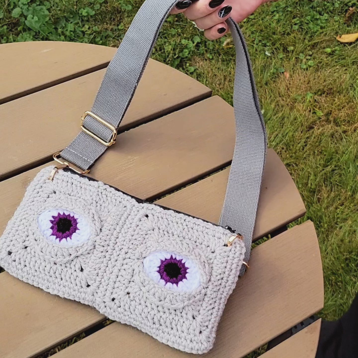 Cross Body Bag  - Purple Eyes