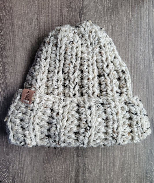 Beanie Winter Hat (Speckled Beige)