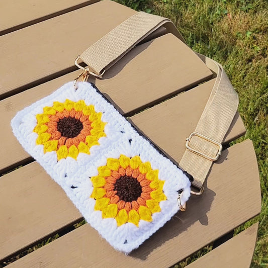 Cross Body Bag  - Golden Sunflowers